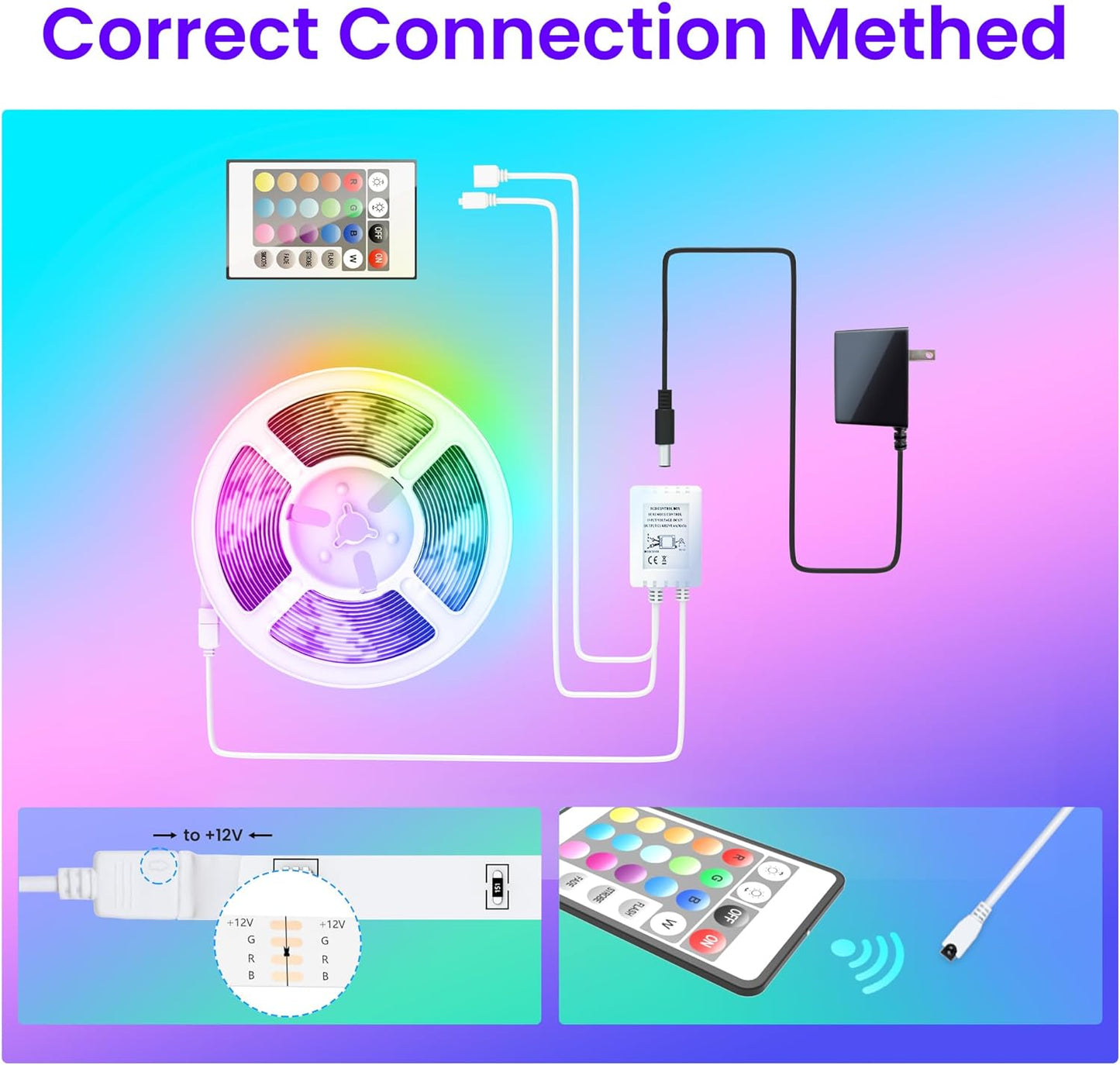 LED Strip Lights,Rope Lights,Bluetooth APP Control,Color Changing Light Strip,Lights Sync with Music,Para Cuarto,Led Lights for Bedroom