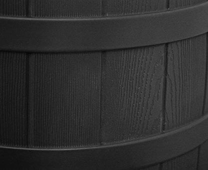 Rain Wizard 40 Gallon Plastic Rainwater Collection Barrel Drum, Oak