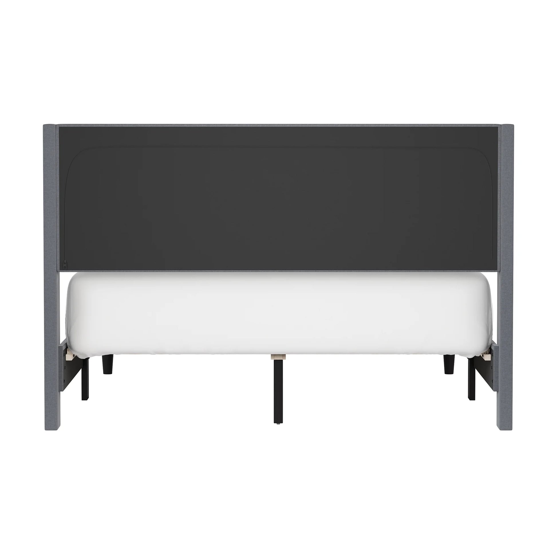 Wilder Upholstered Queen Platform Bed, Dark Gray, by  Living Essentials