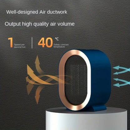 Space Heaters for Small Room, 1200W with Thermostat, Overheating & 45°Tip-Over Protection for Office Home, Green