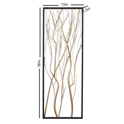 Gold Metal Branch Wall Decor Set