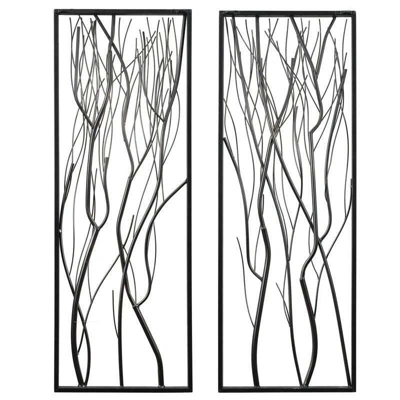 Gold Metal Branch Wall Decor Set