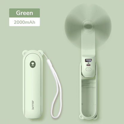 Handheld Mini Fan, 3 in 1 Hand Fan, USB Rechargeable Small Pocket Fan [12-19 Working Hours] with Power Bank, Flashlight Feature,Portable Fan for Travel, Gifts for Women/Adults/Mom/Her