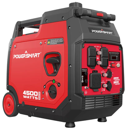 4500W Portable Inverter Gas Generator with Electric Start for Home Emergencies with Wheel