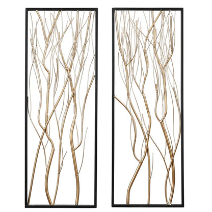 Gold Metal Branch Wall Decor Set