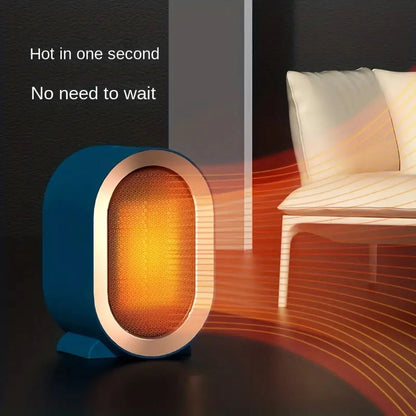 Space Heaters for Small Room, 1200W with Thermostat, Overheating & 45°Tip-Over Protection for Office Home, Green