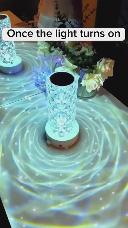 16 Colors LED Crystal Lamp Rose Light Touch Table Lamps Bedroom